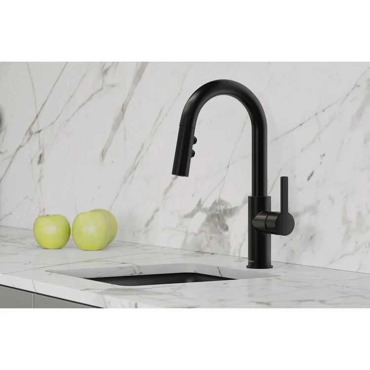 Bar Faucet Avado Deck Mount 1 Lever ADA Matte Black Spout Type Pull Down - Frankwebs