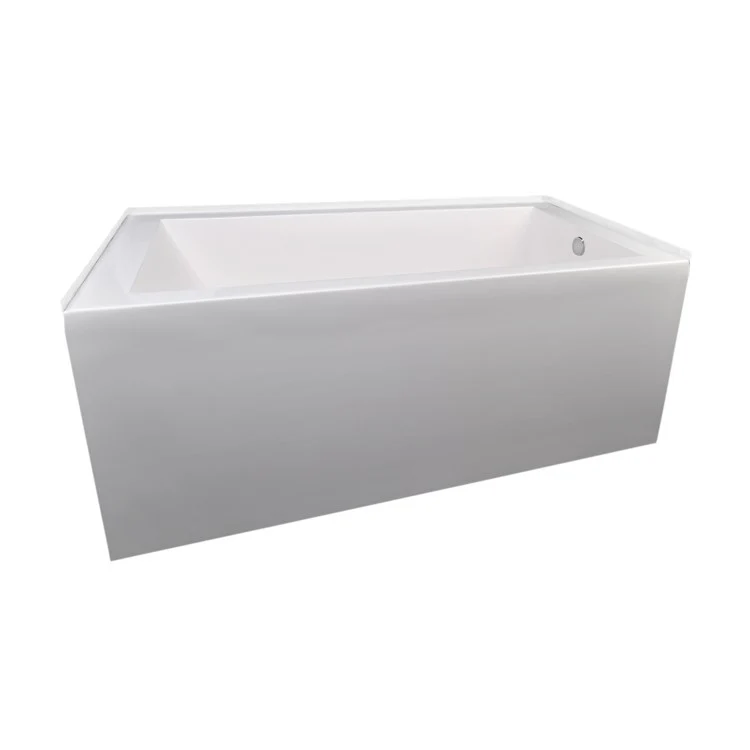 Soaking Tub Ston Collection Citrine 60 x 32 Inch Alcove Tub Only Right Hand White Hydroluxe SS - Frankwebs