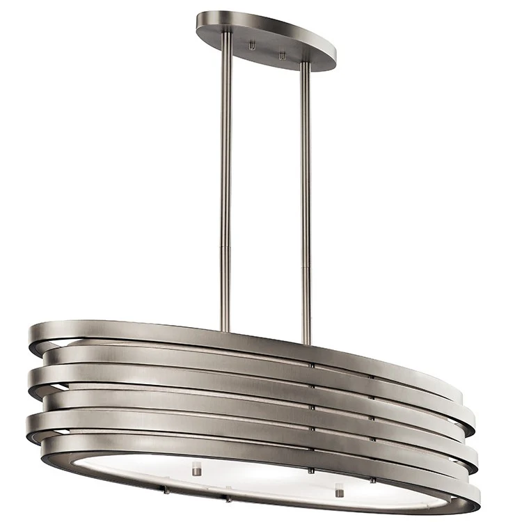 Roswell Three-Light Oval Linear Chandelier/Pendant - Frankwebs