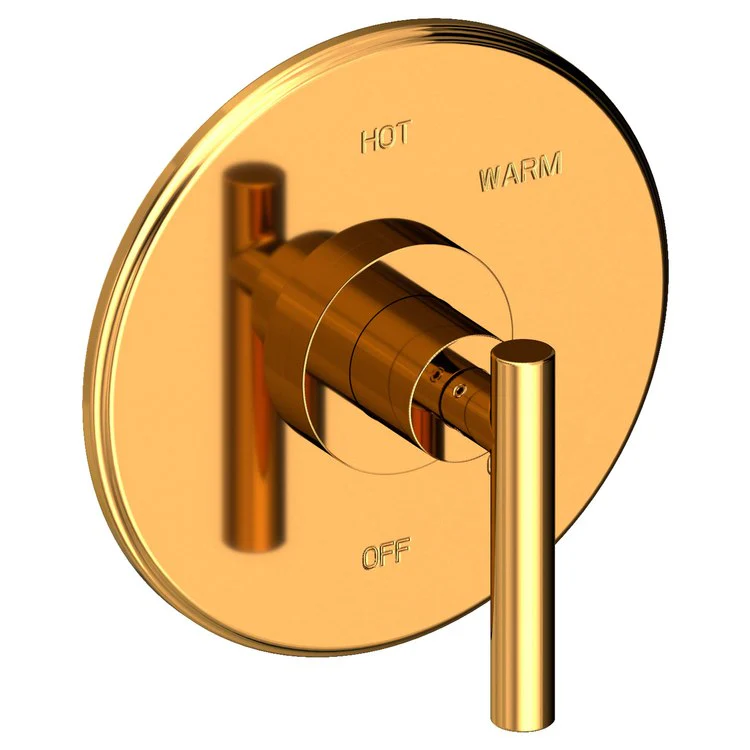 Pressure Balance Valve Trim East Linear Round 1 Lever Satin Gold PVD ADA Depth 3-1/7 Inch - Frankwebs