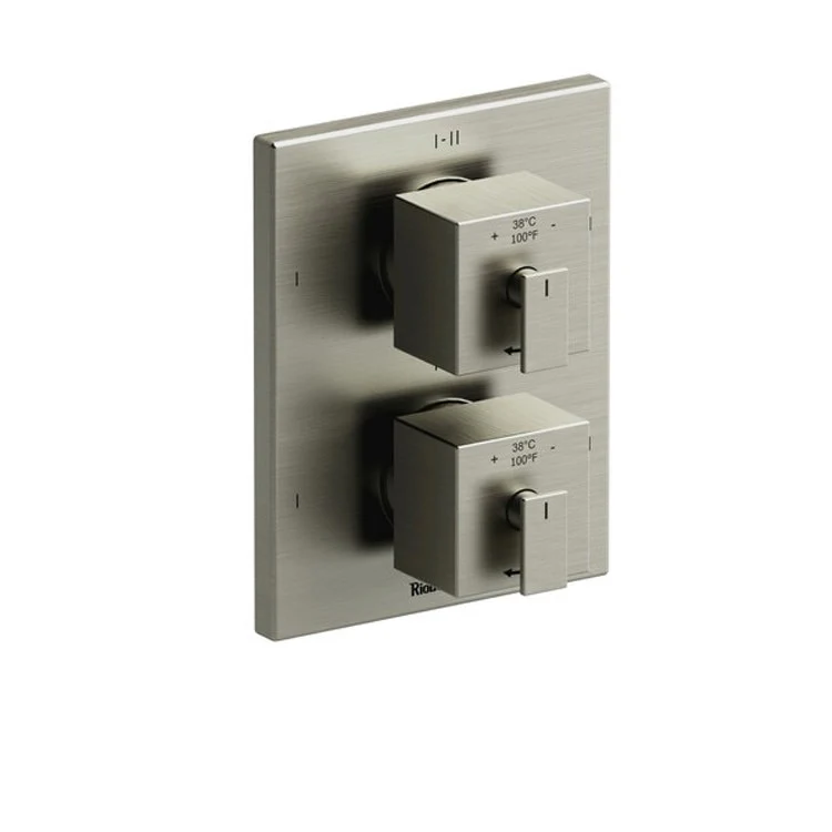 Thermostatic and Pressure Balance Valve Trim Zendo 3/4 Inch Rectangular 4-Way 6 Function 2 Lever Chrome - Frankwebs