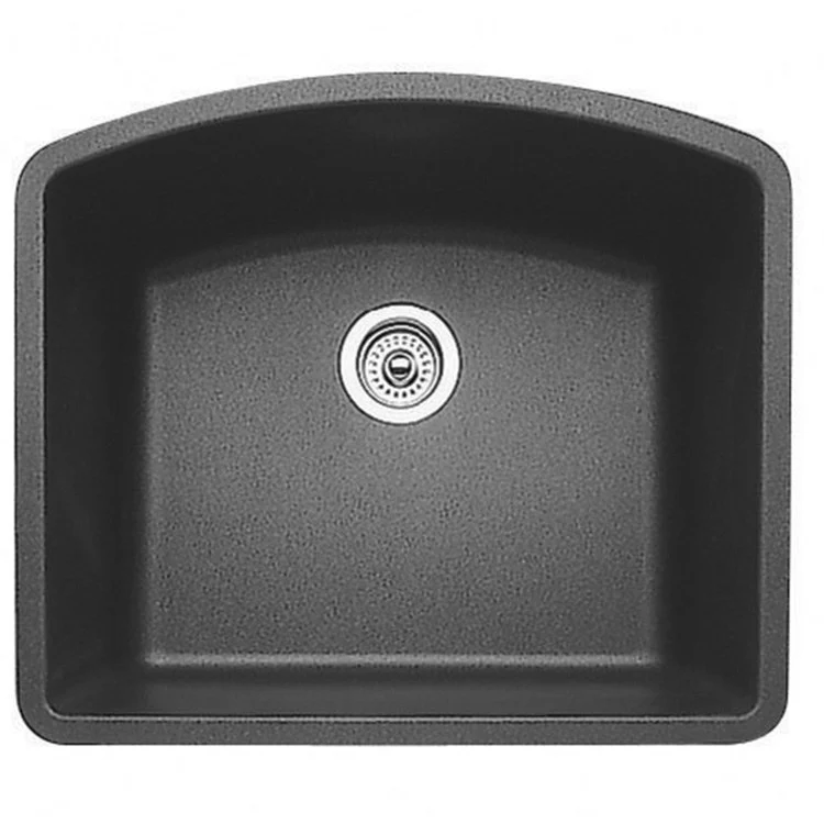 Kitchen Sink Diamond 24 x 21 Inch Single Bowl Single Coal Black Undermount - Frankwebs