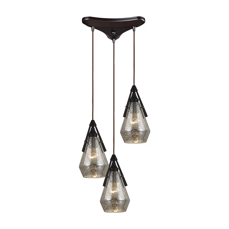 Duncan Three-Light Triangular Pan Pendant - Frankwebs