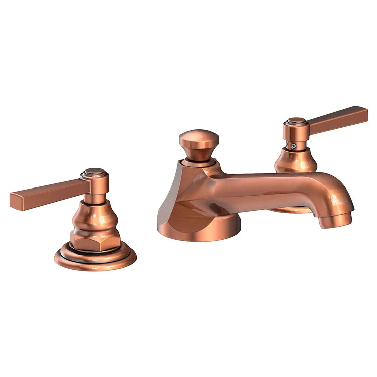 Astor Two Handle Widespread Bathroom Faucet with Lever Handles with Drain - Aged Brass - Frankwebs