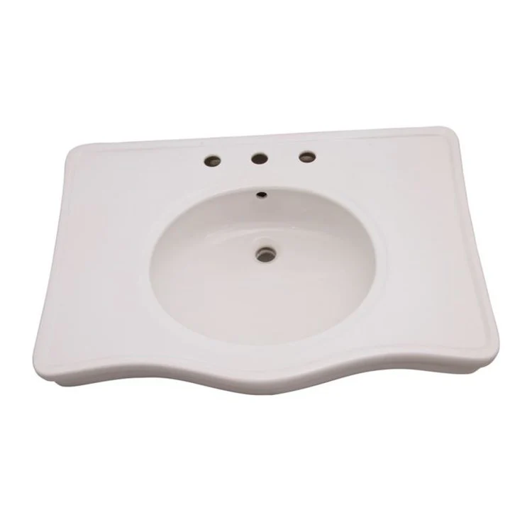 Console Sink Milano 17 Inch 8 Inch Spread Oval White - Frankwebs