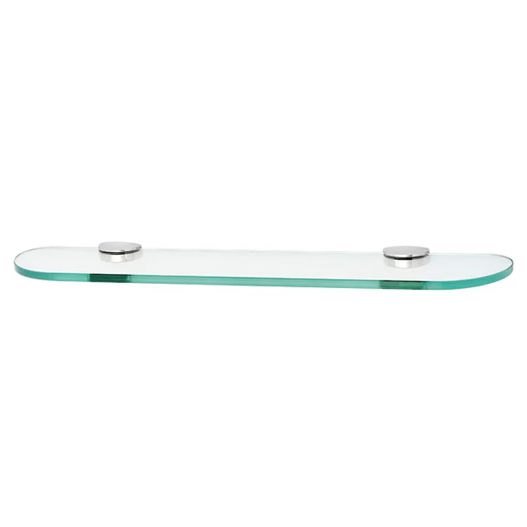 Shelf Euro Bath with Brackets Unlacquered Brass 24 Inch Brass/Glass - Frankwebs