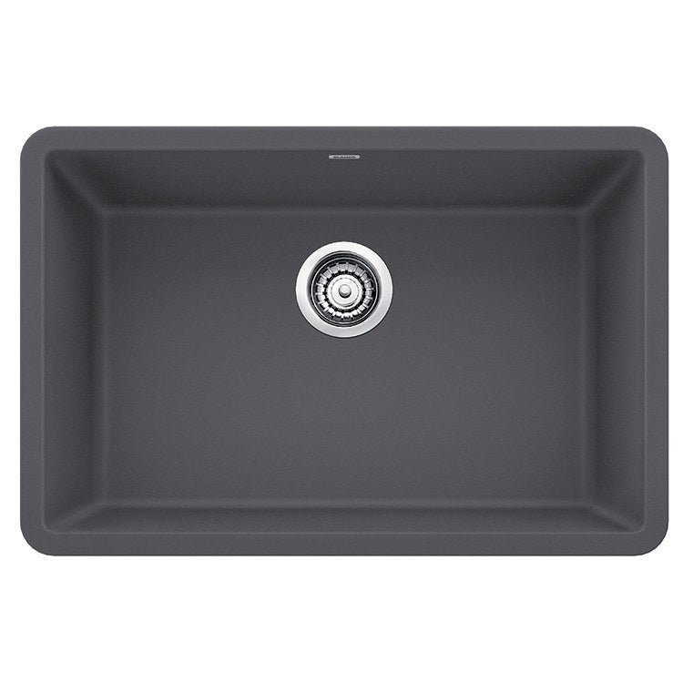 Kitchen Sink Precis 27 x 18 Inch Single Bowl Coal Black Undermount Rectangle Silgranit - Frankwebs