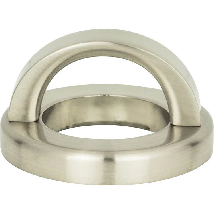 Drawer Pull Atlas Tableau Round Base & Top Brushed Nickel Zinc Alloy 1-7/16 Inch - Frankwebs
