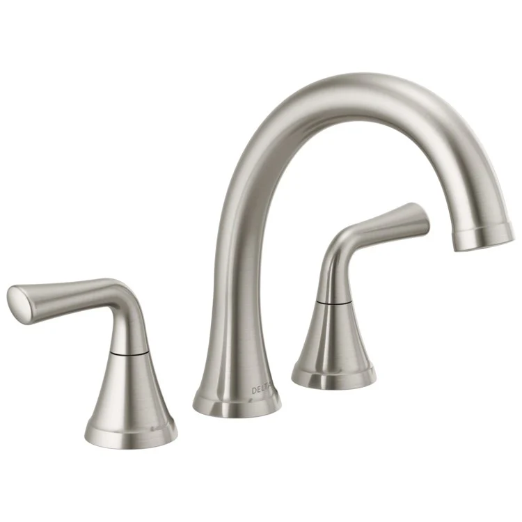 Roman Tub Trim Kayra 2 Lever Brilliance Stainless ADA 8-16 Inch Spread - Frankwebs