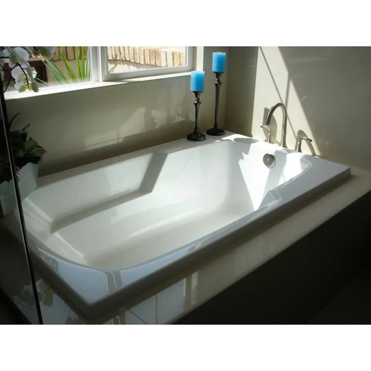 Soaking Tub Designer Collection Solo 54 x 30 Inch Drop-In Tub Only End White Acrylic - Frankwebs