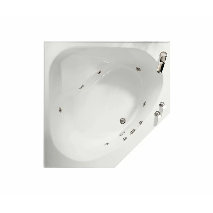 Tub Tandem II 60L x 60W Inch Corner Aeroeffect Center White Acrylic - Frankwebs