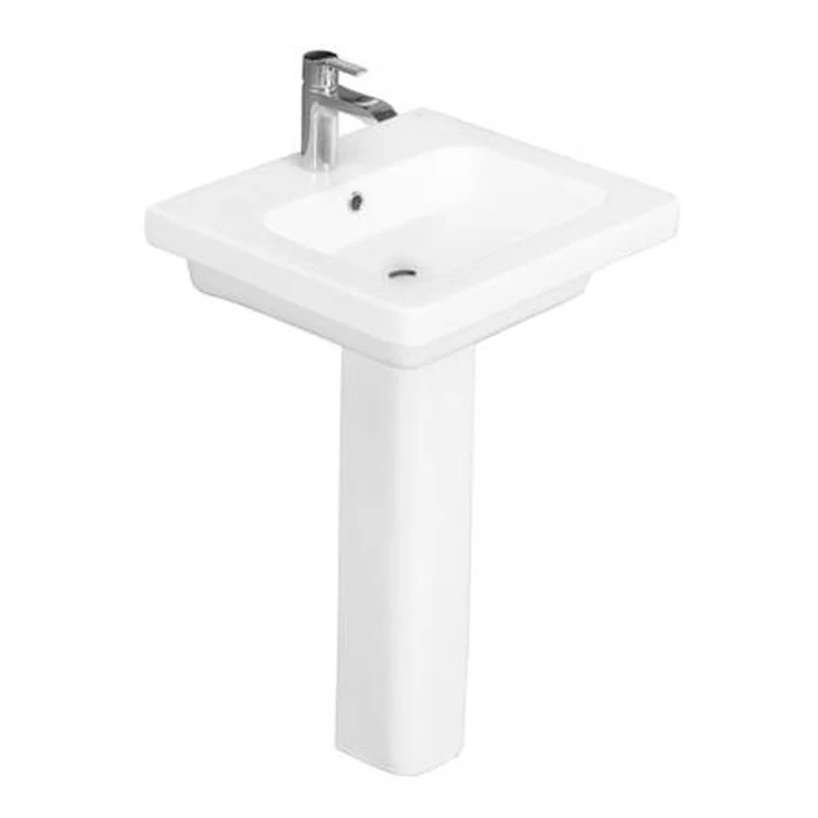 Pedestal Lavatory Resort 500 Centerset White Rectangular - Frankwebs