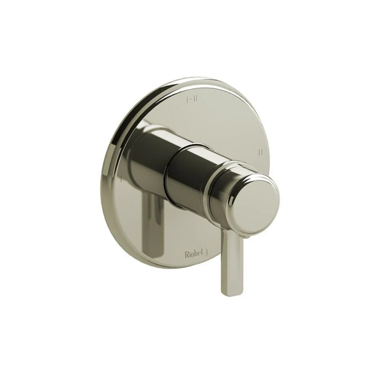 Thermostatic and Pressure Balance Valve Trim Momenti 1/2 Inch Round 2-Way 3 Function 1 J-Shaped Brushed Nickel ADA 6.3 Gallons per Minute - Frankwebs