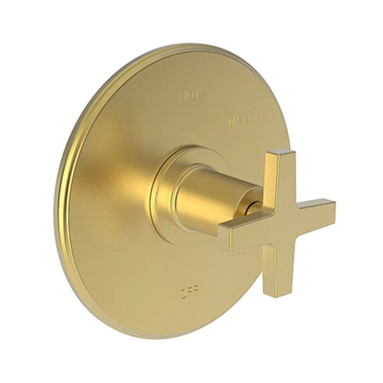 Pressure Balance Valve Trim Dorrance Round 1 Cross Polished Brass Uncoated Living ADA Depth 3-1/6 Inch - Frankwebs