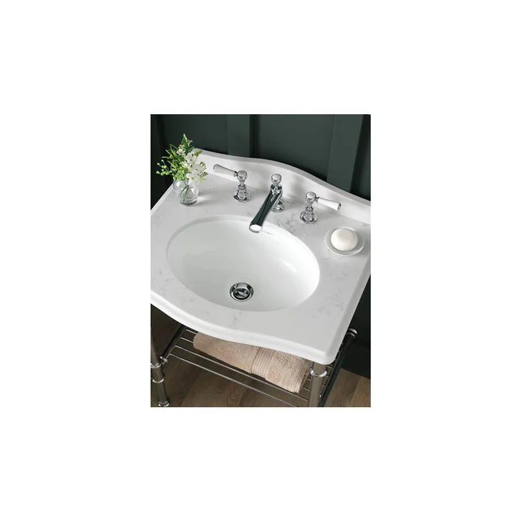 Lavatory Sink Kaali Undermount 13.875 x 18.375 Inch Oval White - Frankwebs