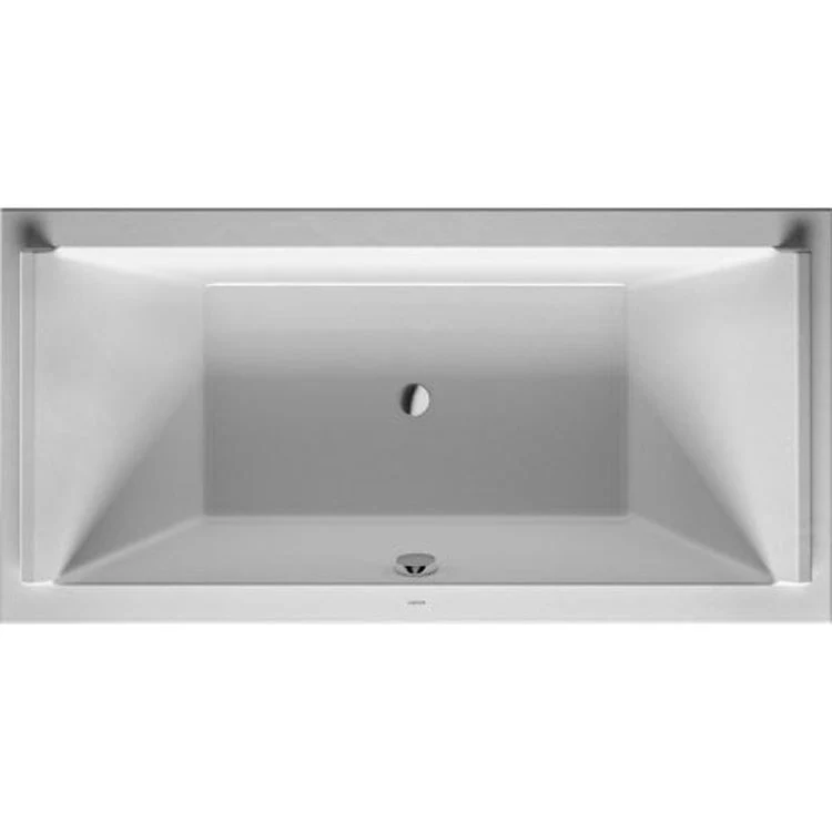 Soaking Tub Starck 70-7/8 x 35-3/8 Inch Drop-In with 2 Backrest Slopes Center Drain White Acrylic - Frankwebs