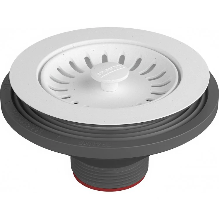 Basket Strainer Maris Colorline Polar White 3-1/2 Inch Plastic - Frankwebs