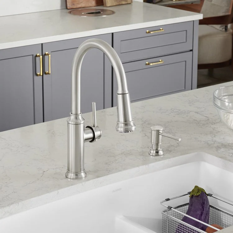 Empressa Single Handle Pull Down Kitchen Faucet - Stainless Steel - Frankwebs