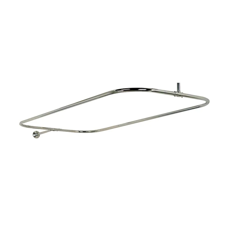 Shower Rod Rectangular Polished Chrome 54 x 24 Inch Brass - Frankwebs