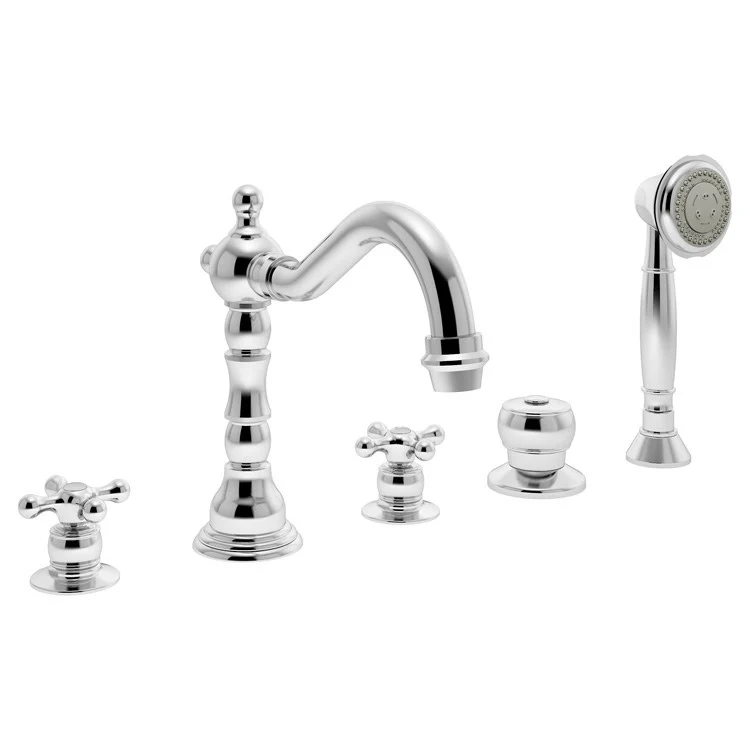 Carrington Two Handle Roman Tub Filler with Handshower - Frankwebs