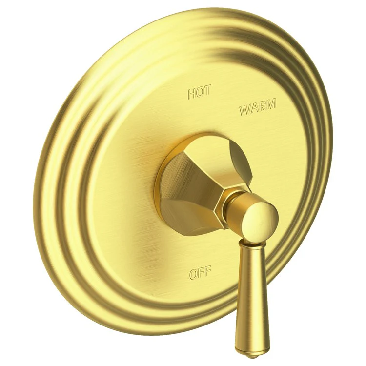 Pressure Balance Valve Trim Metropole Round 1 Lever Aged Brass ADA Depth 3-3/7 Inch - Frankwebs
