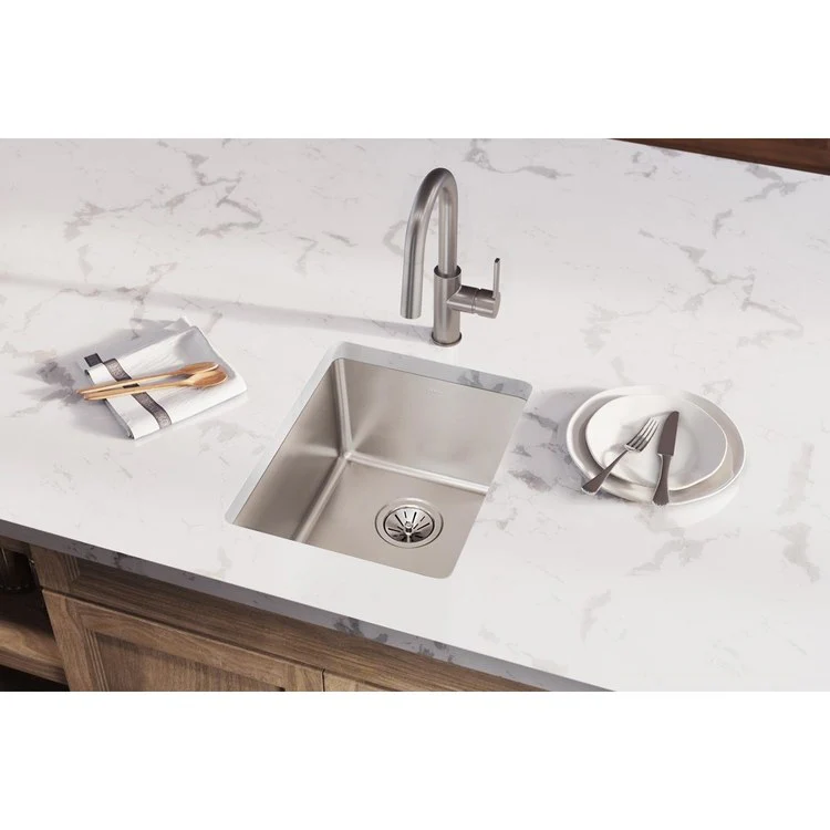 Lavatory Sink Lustertone Iconix 16.5 x 20.5 Inch Rectangle Luminous Satin - Frankwebs