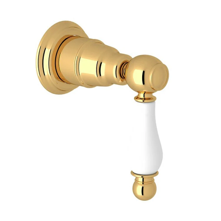 Volume Control Trim Arcana with Diverter 1 Ornate Porcelain Lever Italian Brass - Frankwebs