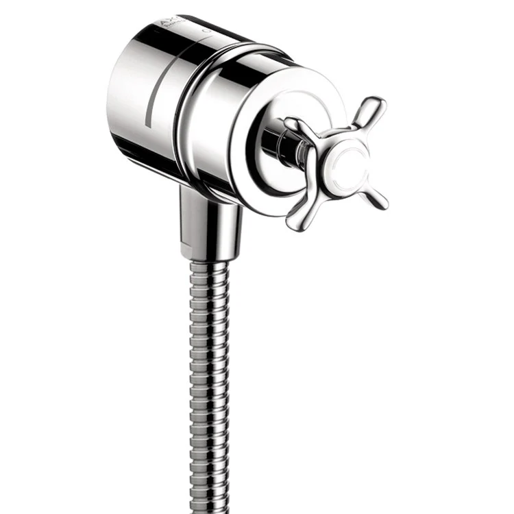 Wall Outlet Montreux with Check Valves & Volume Control Brushed Black Chrome Cross - Frankwebs