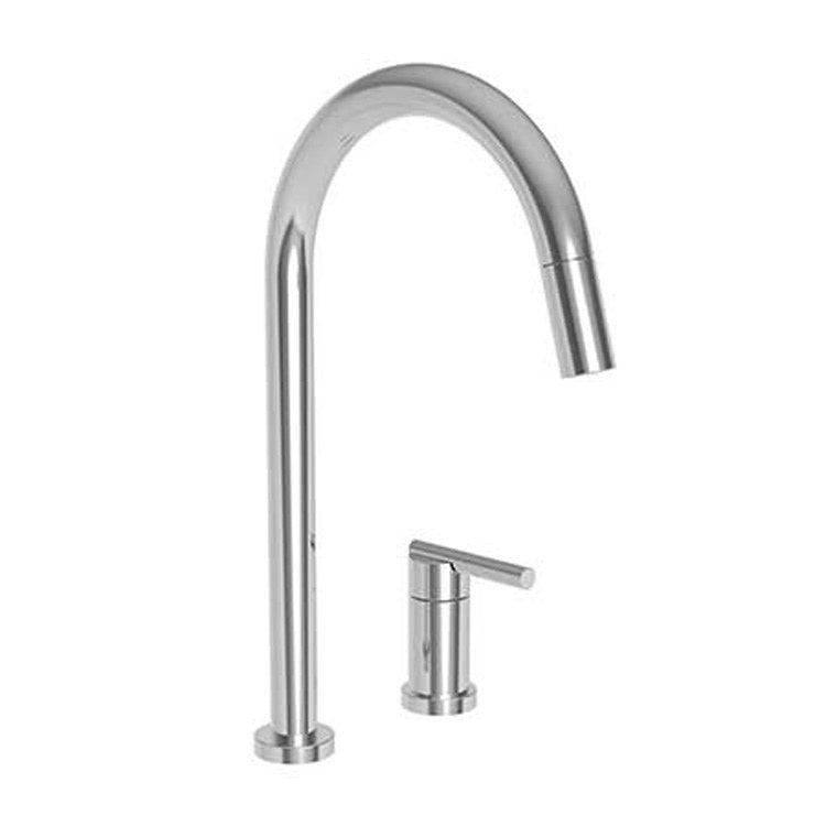 Kitchen Faucet East Linear 1 Lever ADA Midnight Chrome Pull Down Spout Height 10-3/7 Inch 1.8 Gallons per Minute - Frankwebs