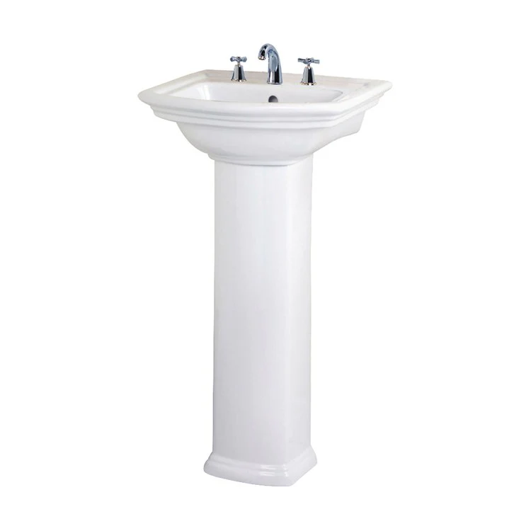 Pedestal Lavatory Washington 460 Widespread White Rectangular - Frankwebs
