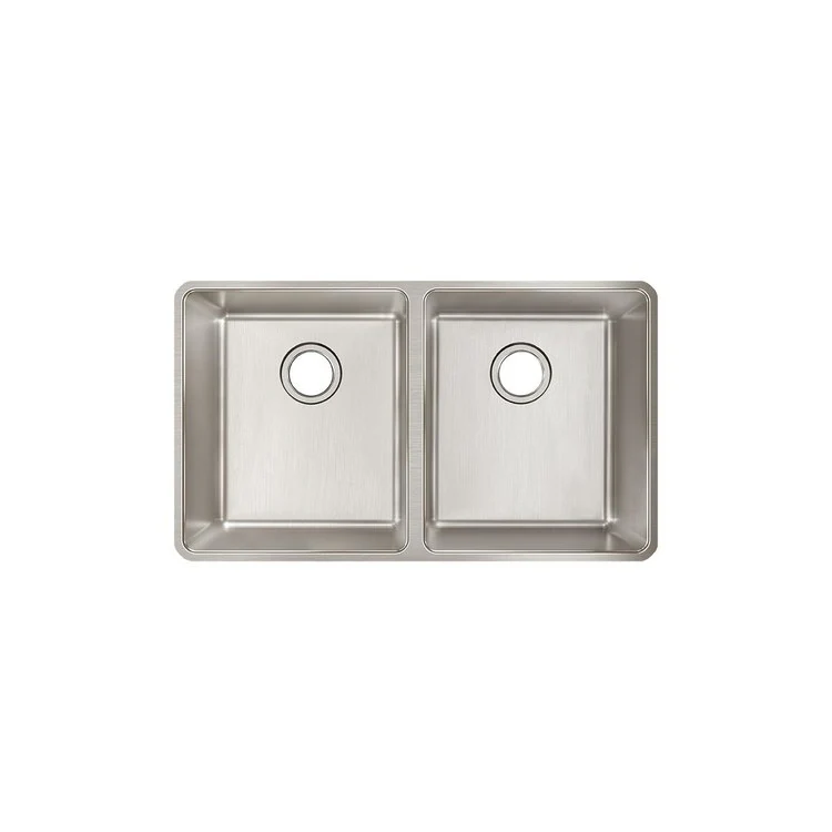 Kitchen Sink Lustertone Iconix 32.75 x 19.5 Inch Double Bowl Luminous Satin Undermount - Frankwebs