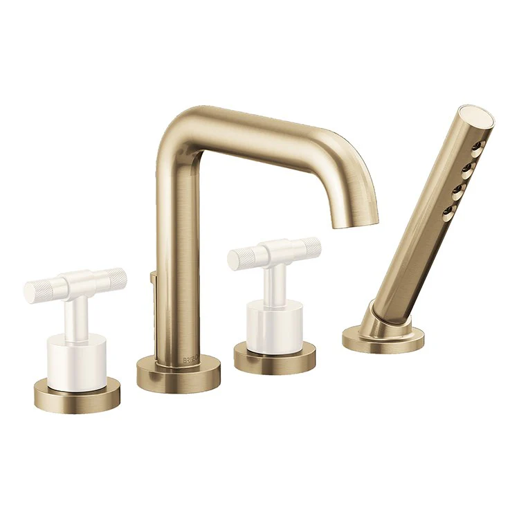 Litze Two Handle Roman Tub Faucet with Handshower without Handles - Frankwebs