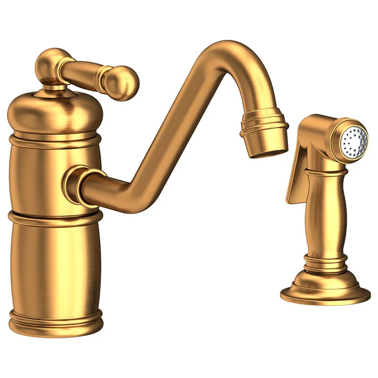 Kitchen Faucet Nadya 1 Lever ADA Antique Nickel Pull Out Sidespray Spout Height 5-11/16 Inch Spout Reach 9-11/16 Inch 1.8 Gallons per Minute - Frankwebs