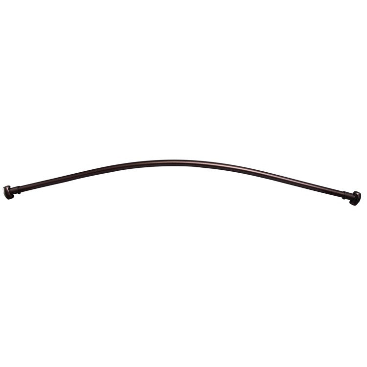 Shower Rod Curved with Flange Polished Brass 36 Inch Brass - Frankwebs