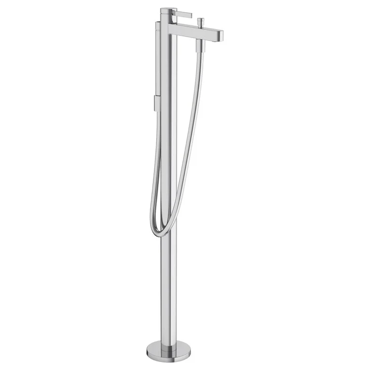 Tub Filler Trim Finoris Freestanding with Handshower 1 Lever Brushed Black Chrome 5.28 Gallons per Minute - Frankwebs