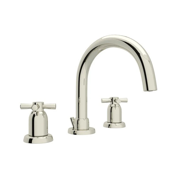 Lavatory Faucet Holborn 2 Cross English Gold 1.2 Gallons per Minute Limited Rotation C-Spout - Frankwebs