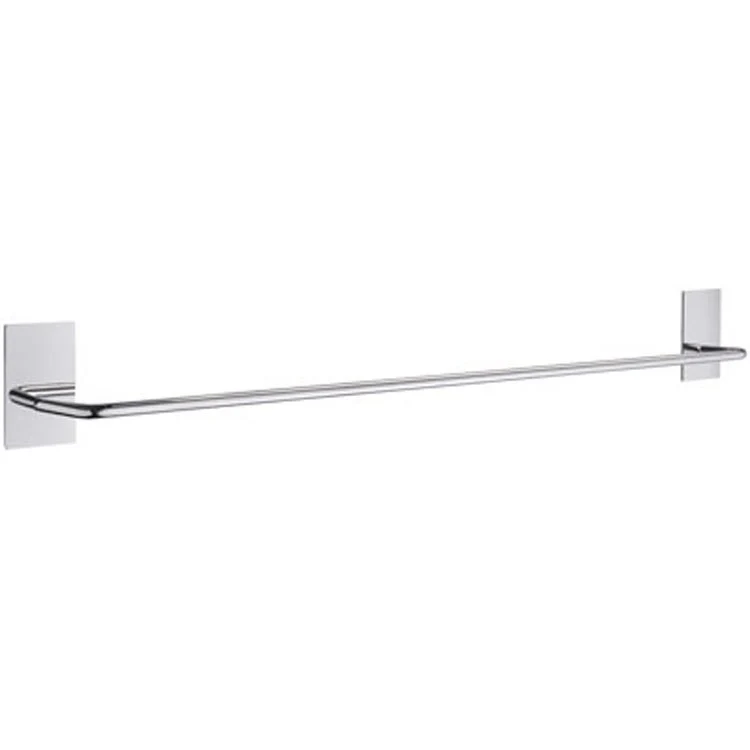Towel Bar 22-1/2 Inch with Rectangle Plates Polished Stainless Steel 2 Inch - Frankwebs