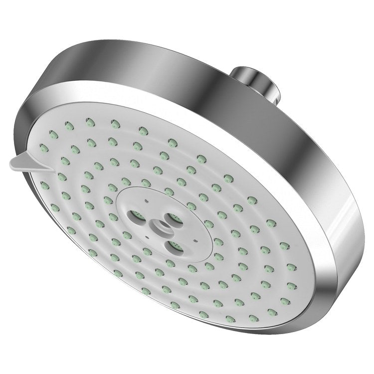 Showerhead Newport Bath 3 Function Satin Gold PVD 5-15/16 Inch 1.8 Gallons per Minute Full/Message/Intense Turbo Spray - Frankwebs