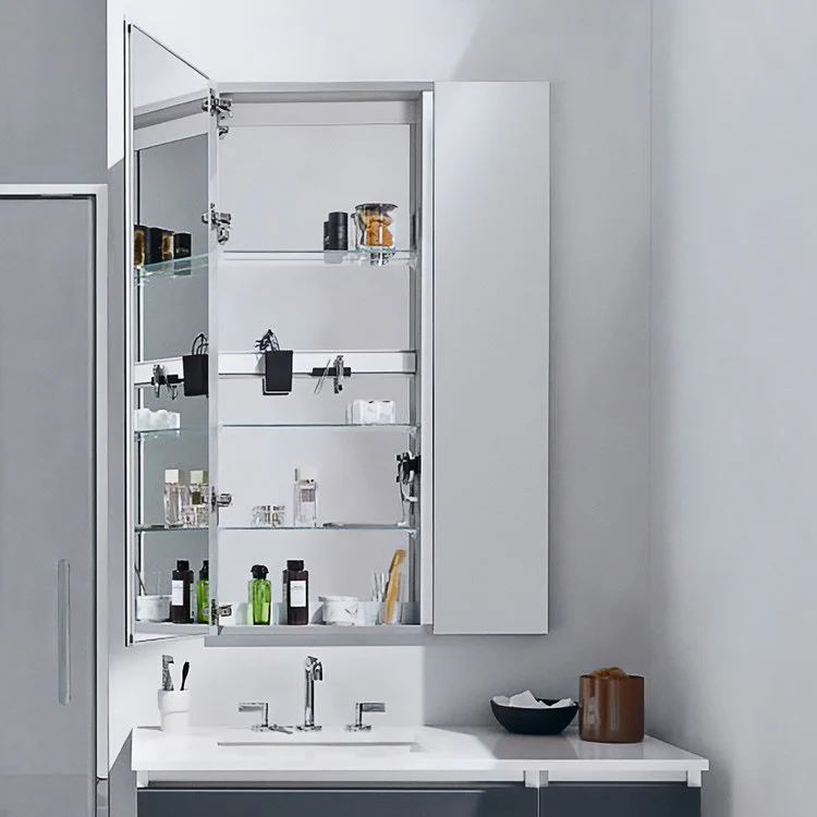 Medicine Cabinet M Series Reserve 20 x 40 x 4 Inch 1 Doors Mirrored Polished Edge/Electric - Frankwebs