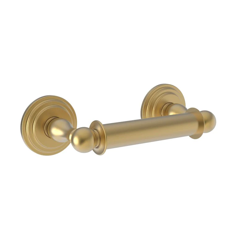 Toilet Paper Holder Alveston Double Post French Gold PVD Brass 8-9/16 Inch 3-3/4 Inch Wall Mount - Frankwebs