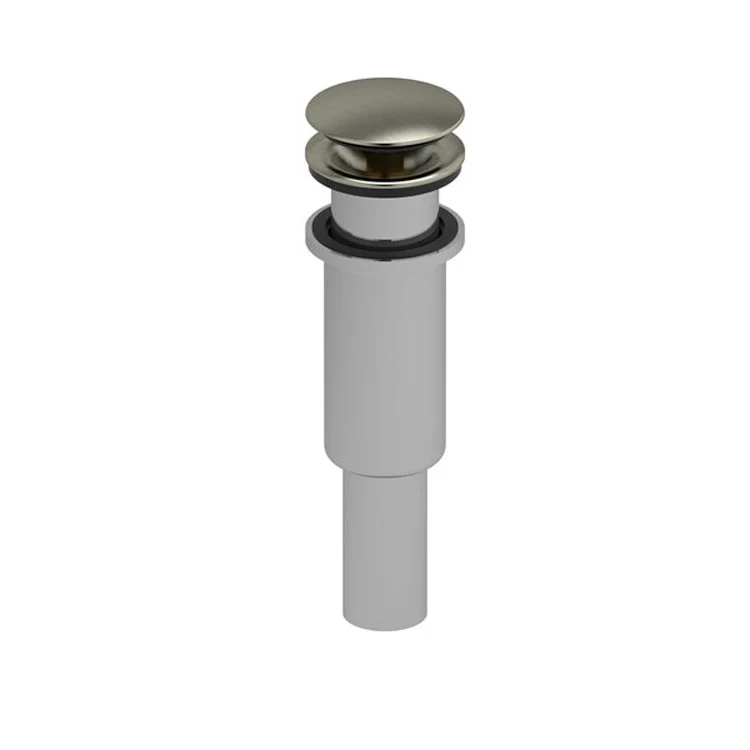 Push Drain Less Overflow Polished Nickel Brass 2-3/8 Inch 9-3/8 Inch - Frankwebs