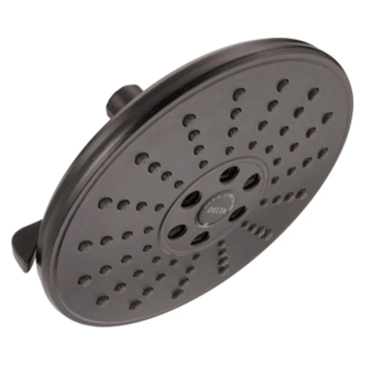 Showerhead Universal Showering Components 3 Function Round Raincan with H2Okinetic Technology Matte Black 7-11/16 Inch 1.75 Gallons per Minute H2Okinetic Full Body Pause - Frankwebs