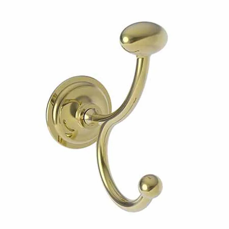Robe Hook Miro Double Vertical Satin Gold PVD 4-6/7 Inch 3-7/9 Inch Wall Mount Brass - Frankwebs