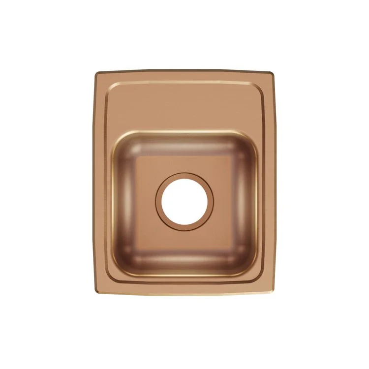 Kitchen Sink 13 x 16 Inch Single Bowl 2 Hole ADA Copper Drop-In Rectangle Drain Location Center Depth 5 Inch Bottom Only Pads - Frankwebs