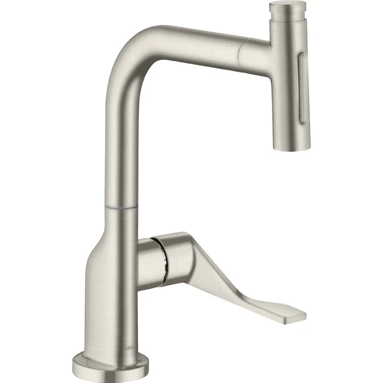 Kitchen Faucet Citterio Select On/Off Push Button sBox 1 Lever ADA Polished Nickel 150 Degree Swivel 1 Hole Brass 1.75 Gallons per Minute - Frankwebs