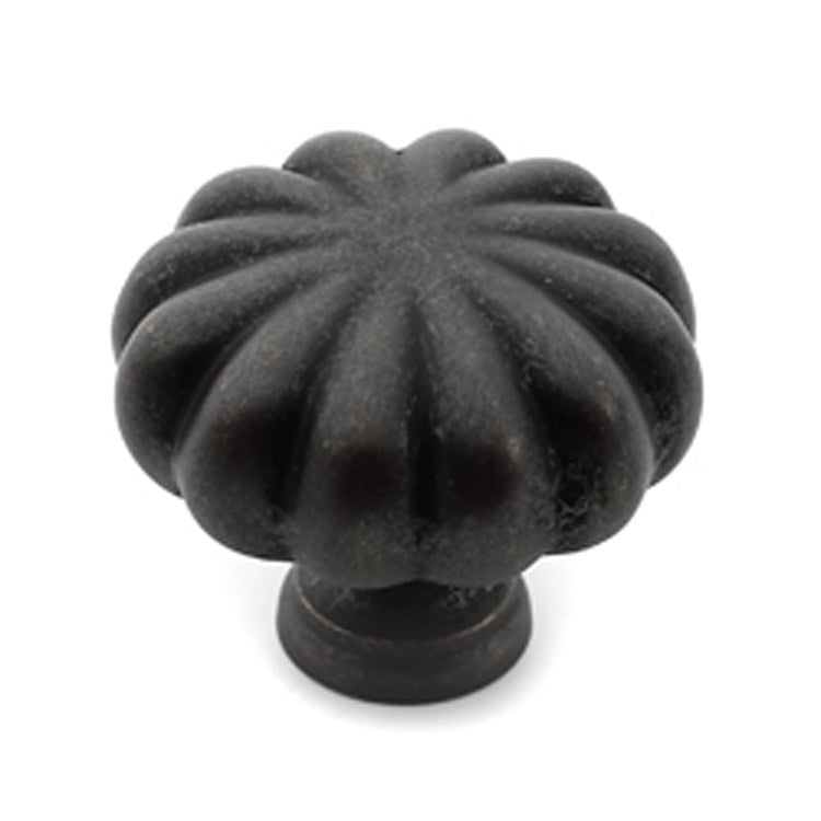 Knob II Collection Round Antique English Matte Brass 1-1/4 Inch 1 Inch 9/16 Inch - Frankwebs