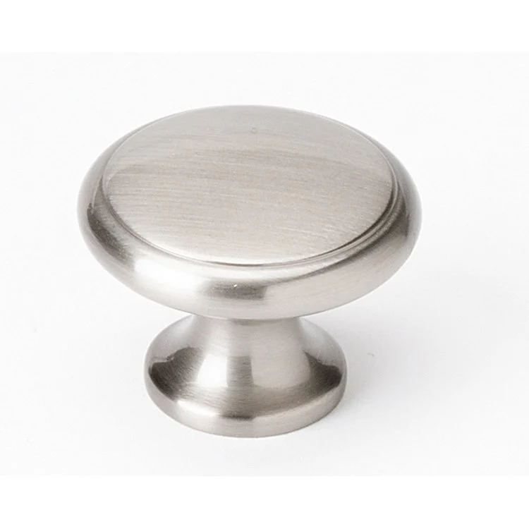 Knob V Collection Round Satin Nickel Brass 1-1/4 Inch 1 Inch 3/4 Inch - Frankwebs