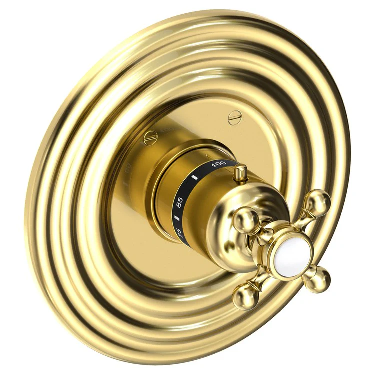Astor Round Thermostatic Valve Trim with Cross Handle - Frankwebs