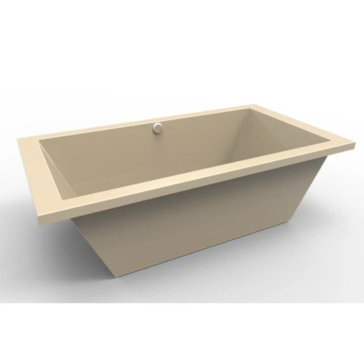 Soaking Tub Designer Collection Cheyenne 72 x 36 Inch Freestanding Tub Only Center Bone Acrylic - Frankwebs