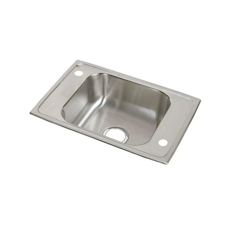 Classroom Sink Celebrity 25 x 17 Inch Single Bowl ADA Rectangular 2LM Hole Brushed Satin Drop-In Minimum Cabinet Size 30 Inch 6-1/2 Inch 20 Gauge Bottom Only Pads - Frankwebs